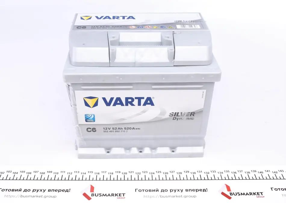 Стартерна батарея (акумулятор) VARTA 552401052 3162 (фото 1)
