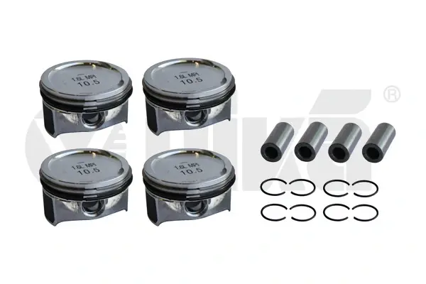 Комплект поршней с кольцами и пальцами (4шт) VW Golf (13-),Jetta (15-)/Skoda Octavia (13-21),Fabia 915-) vika Vika K11786601 (фото 1)