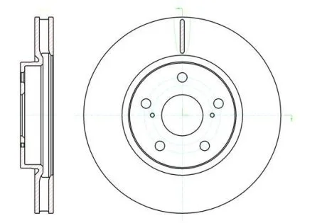 Диск тормозной передний (кратно 2) (пр-во Remsa) Lexus IS 05> 12> (D61076.10) WOKING D6107610