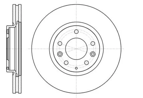 Диск тормозной передний (кратно 2) (пр-во Remsa) Mazda CX-7 I CX-9 I (D61236.10) WOKING D6123610