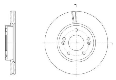 Диск тормозной передний (кратно 2) (пр-во Remsa) Hyundai i30 11> (D61507.10) WOKING D6150710