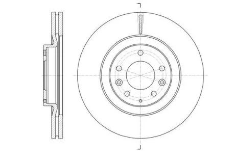 Диск тормозной передний (кратно 2) (пр-во Remsa) Mazda CX-7 I CX-9 I (D61638.10) WOKING D6163810