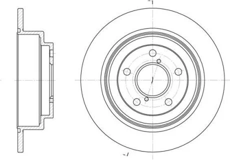 Диск тормозной задний (кратно 2) (пр-во Remsa) Subaru Forester 02>08 Impreza 00>08 (D6398.00) WOKING D639800