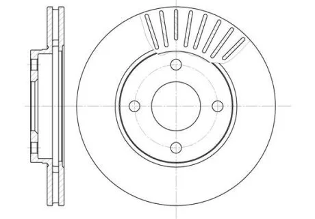 Диск тормозной передний (кратно 2) (пр-во Remsa) Ford Fiesta Fusion 02>08 / Focus I (D6575.10) WOKING D657510