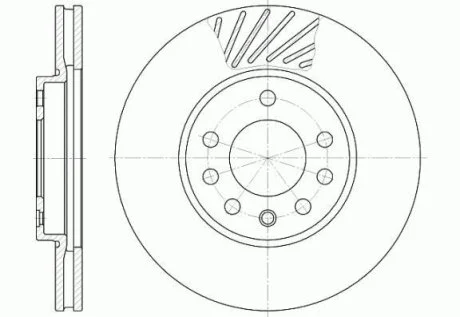 Диск гальмівний передній (кратно 2) (пр-во Remsa) Opel Astra G H Zafira A / Meriva A / Combo C (D6584.10) WOKING D658410