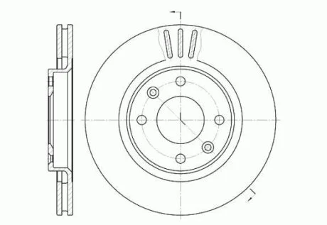 Диск тормозной передний (кратно 2) (пр-во Remsa) PSA Berlingo Partner I / C-Elysee 301 / C4 I C3 / 207 208 307 (D6603.10) WOKING D660310
