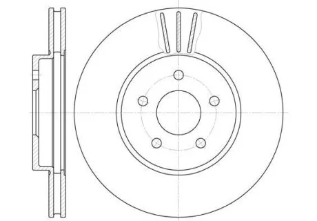 Диск тормозной передний (кратно 2) (пр-во Remsa) Ford Mondeo III (D6607.10) WOKING D660710