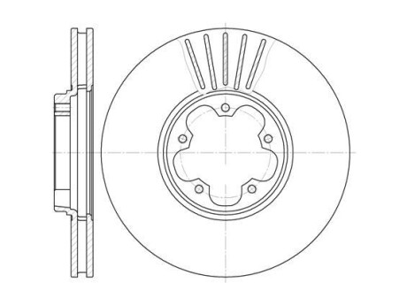 Тормозной диск перед. Transit V-184 (FWD) (276X24,5) WOKING D6609.10