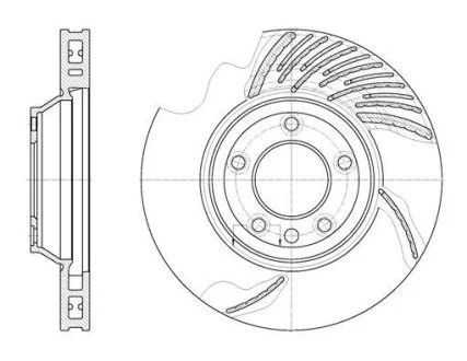 Диск тормозной передний правый (пр-во Remsa) Porsche Cayenne I II (D6769.11) WOKING D676911
