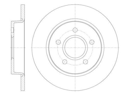 Диск тормозной задний (кратно 2) (Remsa) Ford Focus II C-max (D6846.00) WOKING D684600