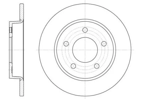 Диск тормозной задний (кратно 2) (пр-во Remsa) Mazda 3 I II 1,3-2,0i (D6906.00) WOKING D690600