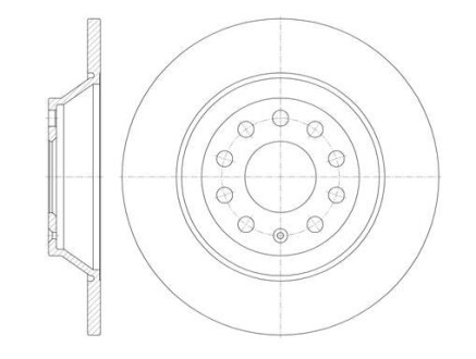Тормозной диск задн. A6 (04-11) WOKING D6969.00