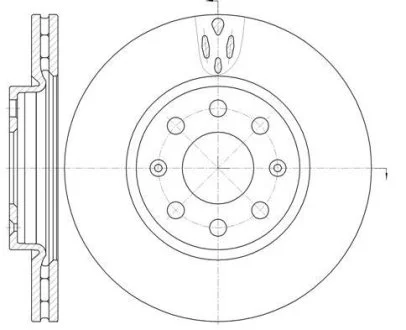 Диск тормозной передний (кратно 2) (пр-во Remsa) Opel Corsa D E / Punto 08> 13> (D6981.10) WOKING D698110
