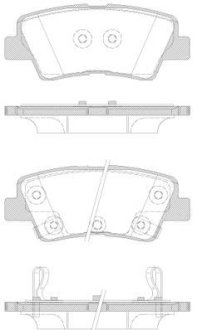 Колодки тормозные диск. задн. (Remsa) Hyundai Elantra 1.6 10-,Hyundai Elantra 1.8 10- (P12623.42) WOKING P1262342