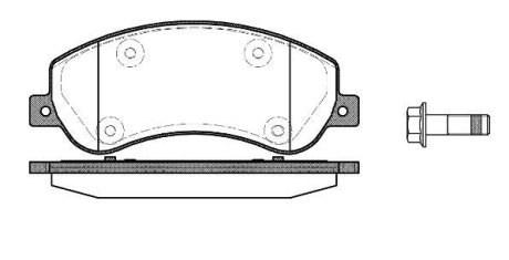 Колодки тормозные диск. перед. (Remsa) VW Amarok 10> (P13503.00) WOKING P1350300