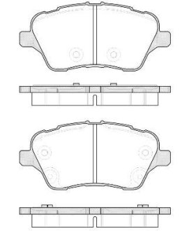 Колодки гальмівний диск. перед. (Remsa) Ford B-max 1.0 12-,Ford B-max 1.4 12-,Ford B-max 1.5 12- (P14143.00) WOKING P1414300