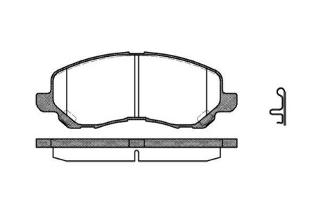 Колодки тормозные диск. перед. (Remsa) Citroen C4 aircross 2.0 10-,Dodge Caliber 2.0 06- (P9043.12) WOKING P904312