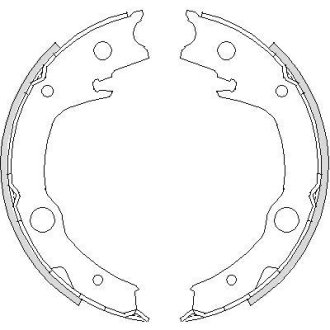Колодки стояночного тормоза (Remsa) Toyota Avensis >08 Corolla >07 (Z4729.00) WOKING Z472900