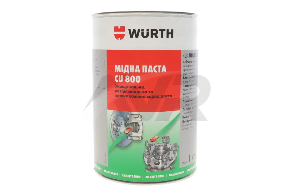 СИНТЕТИЧНЕ МАСТИЛО ДЛЯ ГАЛЬМІВНОЇ СИСТЕМИ BREMSEN-ANTI-QUIETSCH-PASTE 0,01КГ WURTH 08938002 (фото 1)