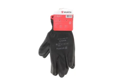 ПЕРЧАТКИ ЗАЩИТНЫЕ BLACK PU, РАЗМЕР 7 WURTH 0899402407