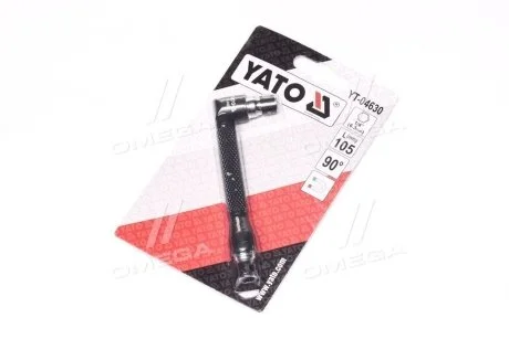 Угловой магнитный держатель для отверточных насадок 1/4" 105 мм YATO YT04630