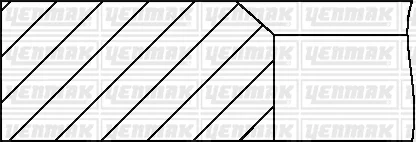Комплект поршневих кілець (на 1 поршень) (76,00/ +1,00) (1,5/1,5/4,0) Kadett D/E, Ascona, 1.3 (C 1,3 YENMAK 9109801100