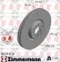Диск тормозной Coat Z левый ZIMMERMANN 150291720 (фото 1)