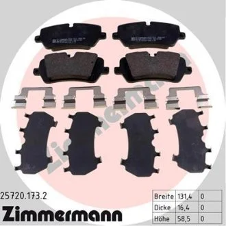 Колодки тормозные дисковые ZIMMERMANN 25720.173.2